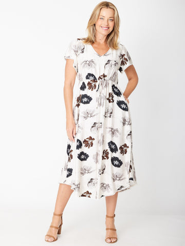 Summer Fun Dress - White/Choc- 31251 - Spring/Summer