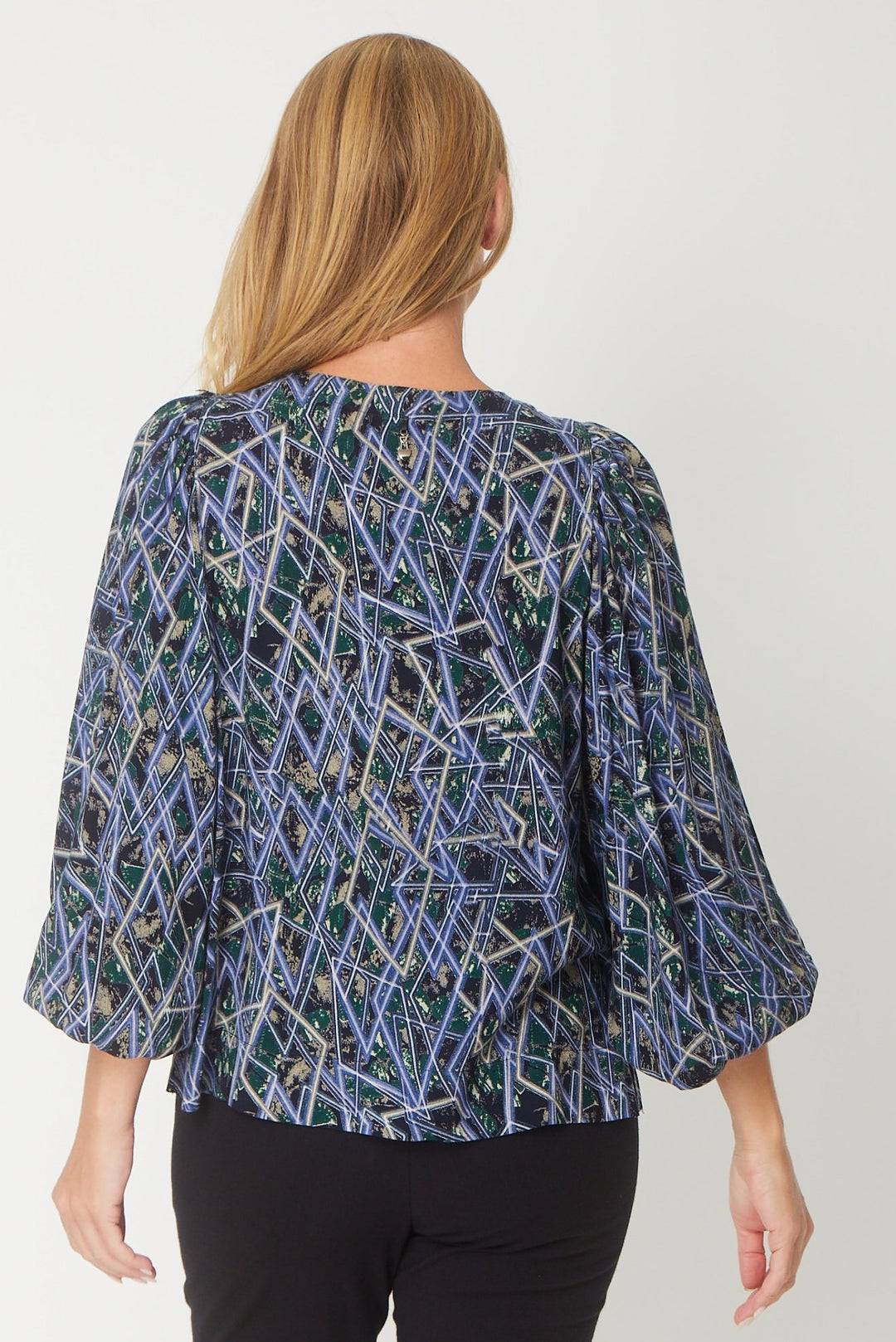 Sylvie Flutter Top - Navy - 31280