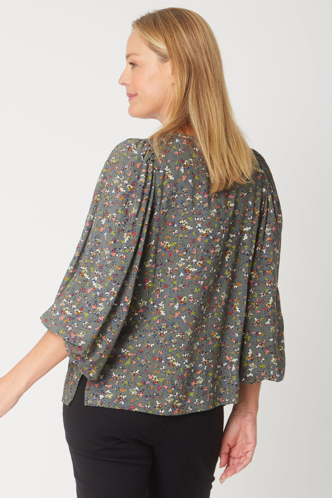 Sylvie Flutter Top - Sage - 31280