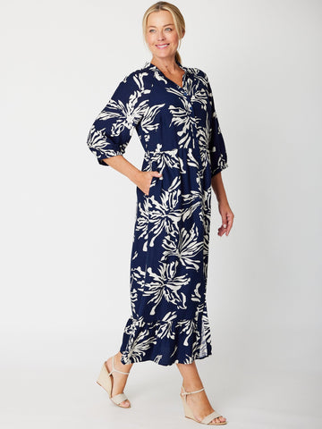 Florence Patch Dress - Navy- 31329 - Luna Sky