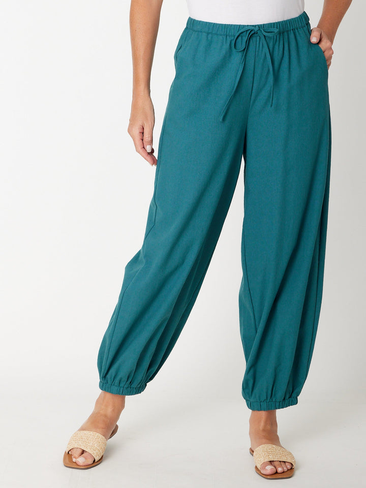 Myra Cotton 7/8 Pant - Petrol - 31332