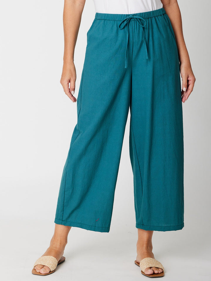 Myra Cotton 7/8 Pant - Petrol - 31332