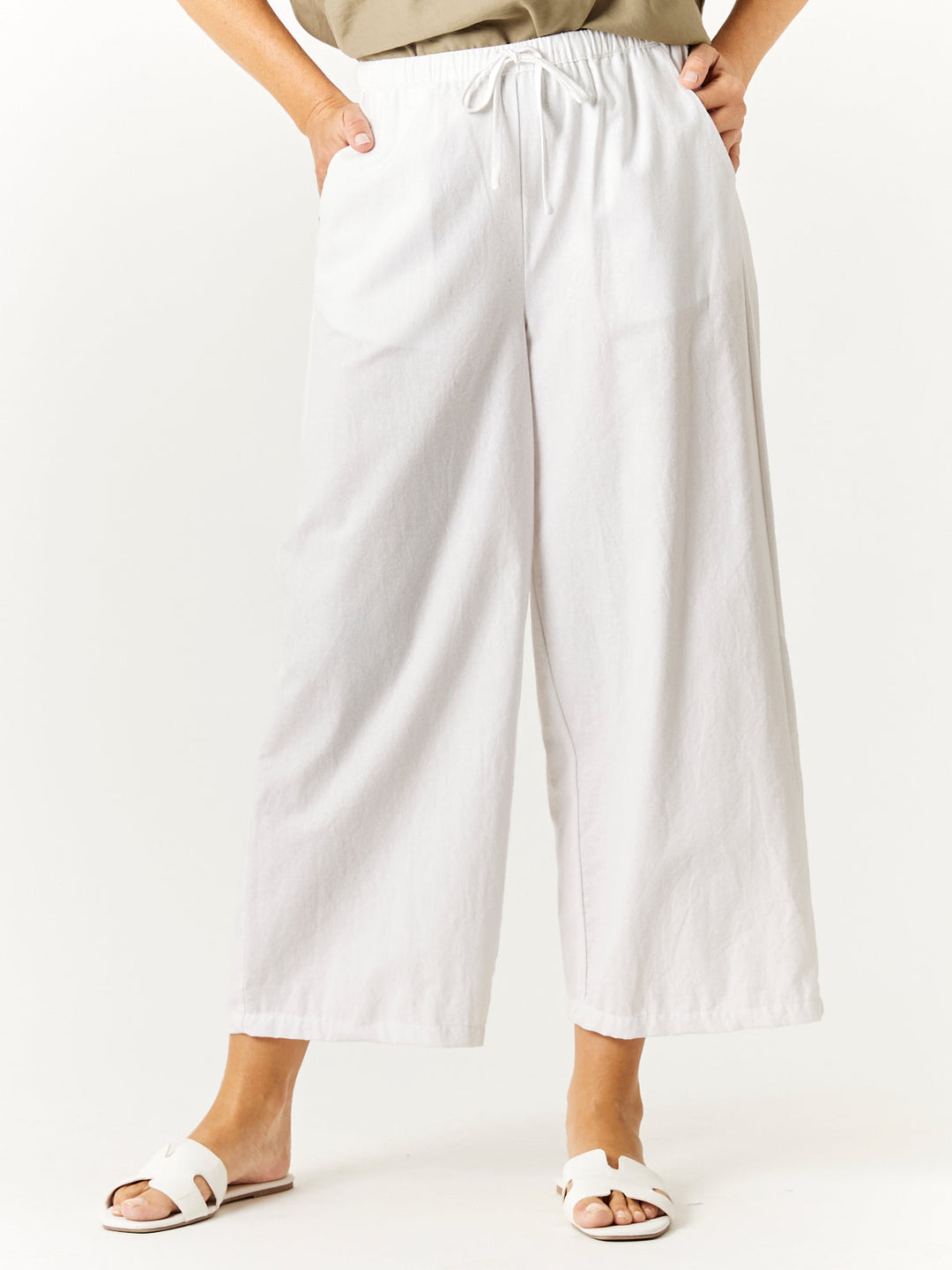 Myra Cotton 7/8 Pant - White - 31332