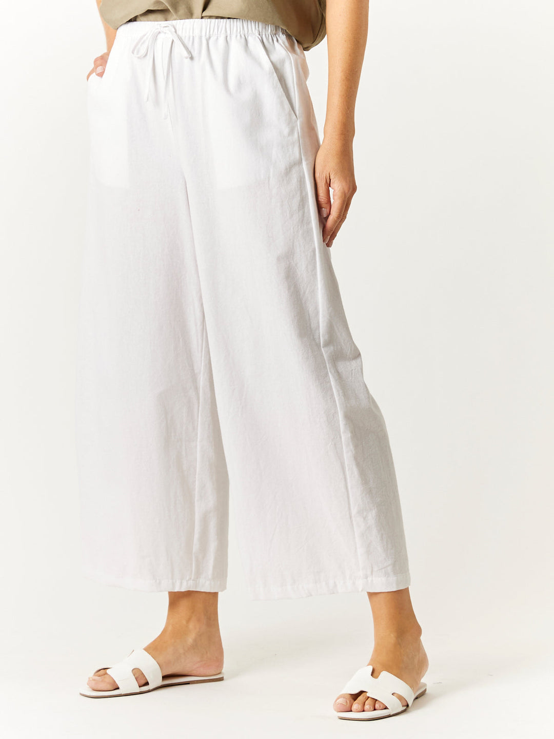 Myra Cotton 7/8 Pant - White - 31332