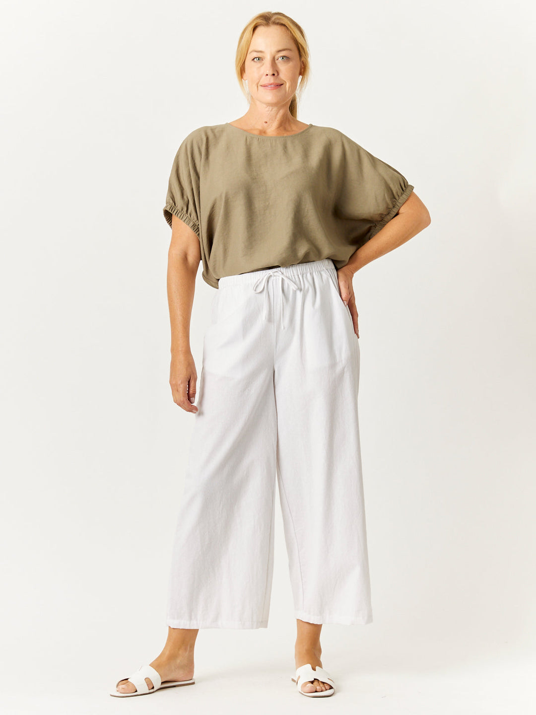 Lux Box Top - Khaki - 32721