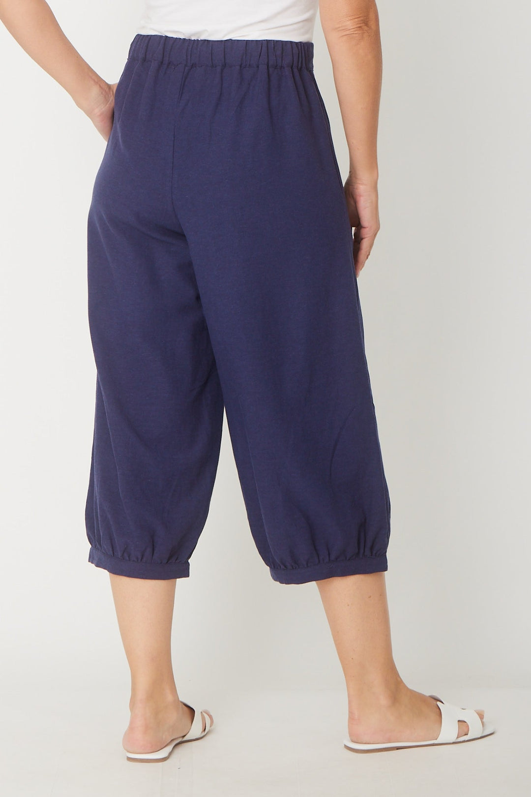 Anya Pleat Pocket Pant - Navy - 31336