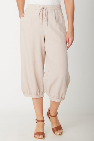 Anya Pleat Pocket Pant - Sand - 31336 - Clothes for Senior & Elderly Women