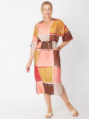 Allena Kaftan Dress - Coral/Multi - 31348 - All