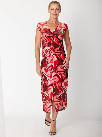 Mavi Stretch Mesh Dress - Black/Red - 31350 - SUMMER
