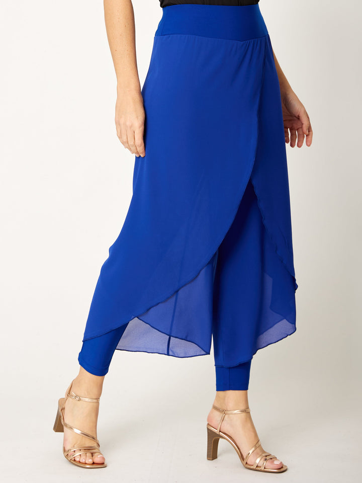 Gilliana Chiffon Overlay Pant - Electric - 31360