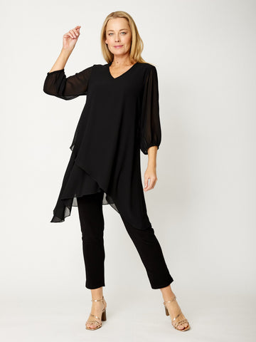 Andy Chiffon Overlay Tunic - Black - 32081 - Autumn/Winter