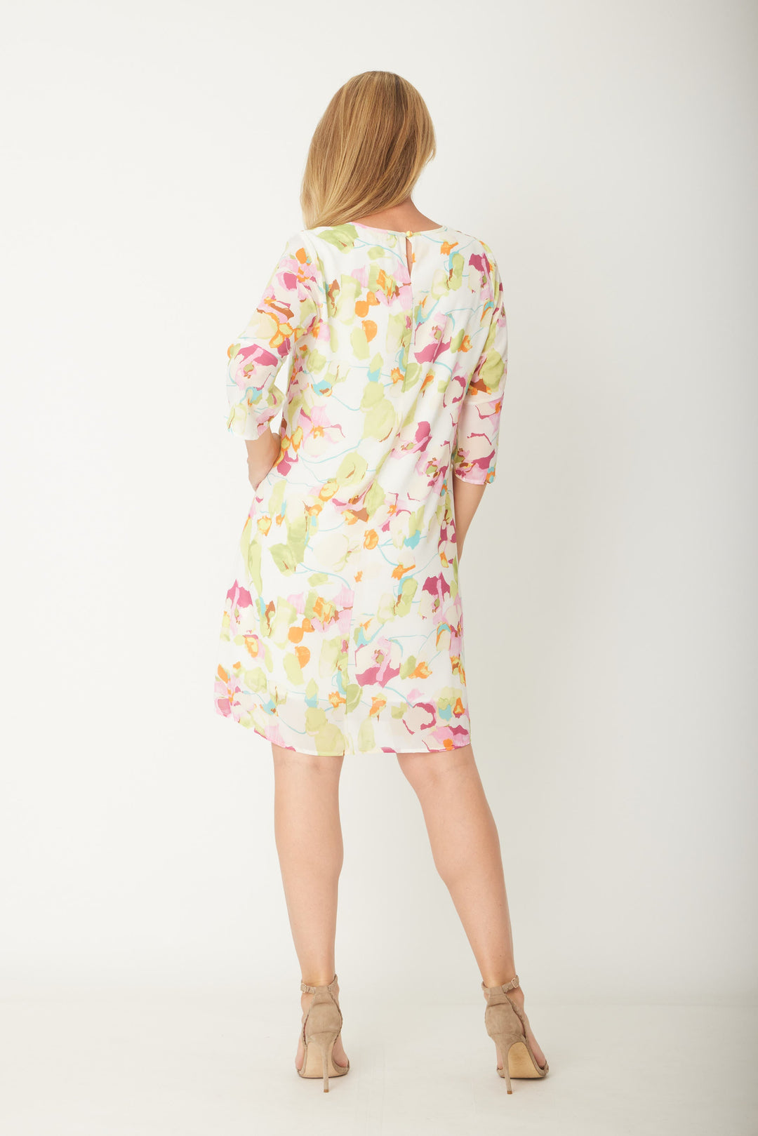Avery Chiffon Tunic Top Dress  - Floral - 31373