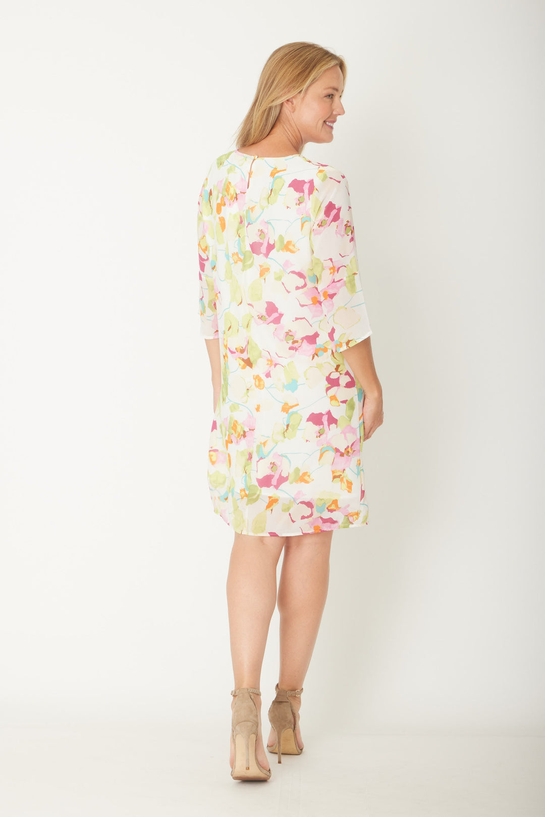 Avery Chiffon Tunic Top Dress  - Floral - 31373