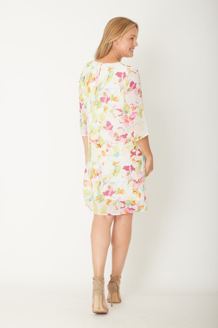 Avery Chiffon Tunic Top Dress  - Floral - 31373