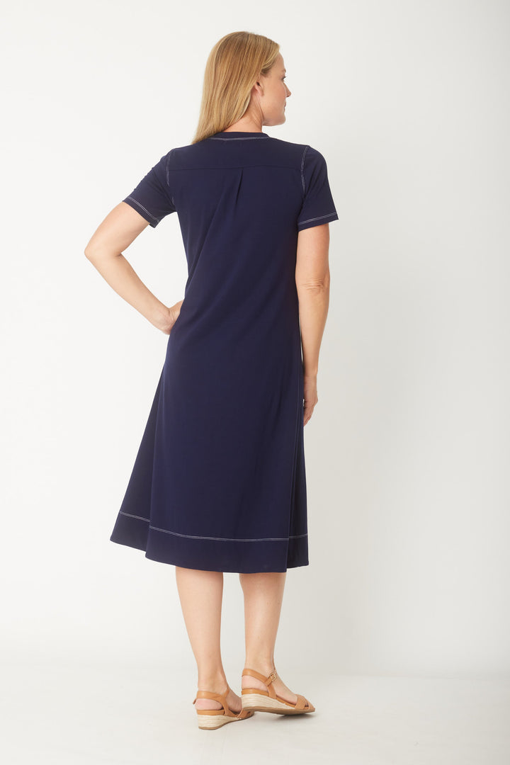 The Tee Dress - Navy/White - 31393