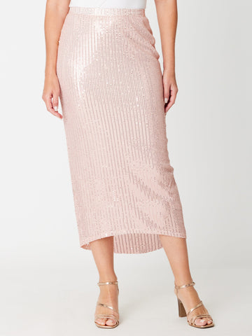 Suzie Sequin Skirt - Blush- 31399 - Spring/Summer