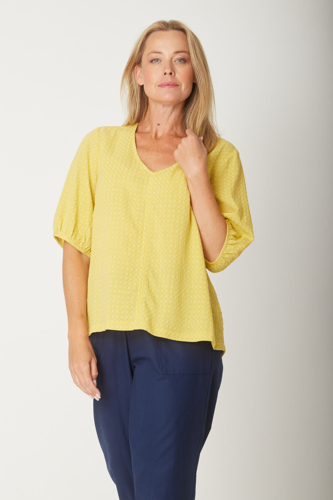 Victoria Textured Top - Butter -31405