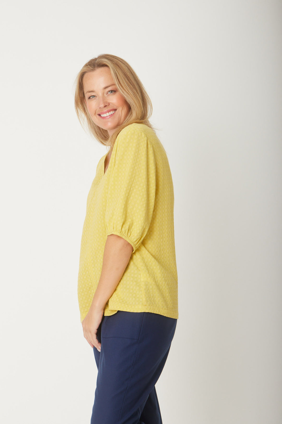 Victoria Textured Top - Butter -31405