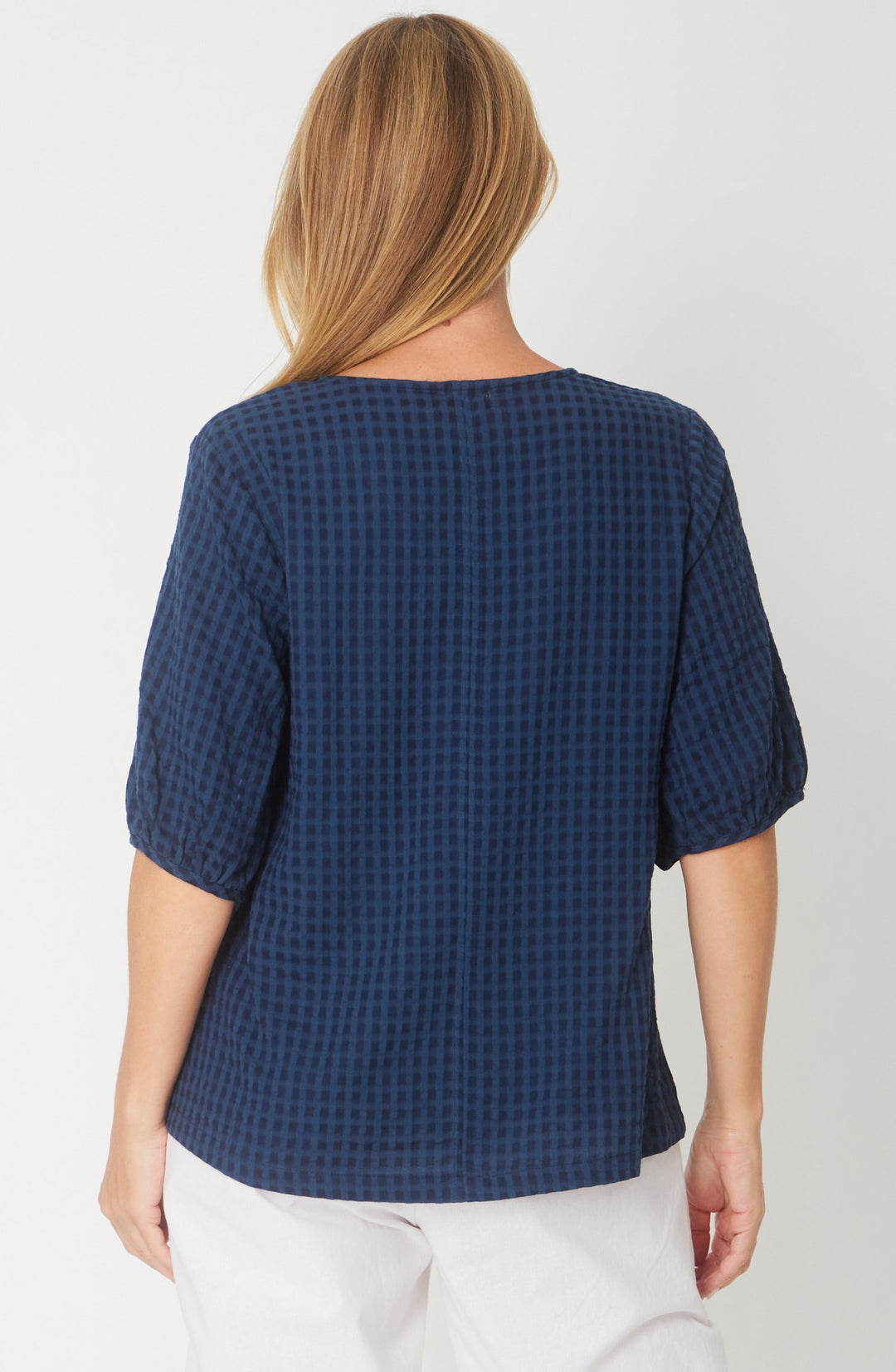 Victoria Textured Top - Blue -31405