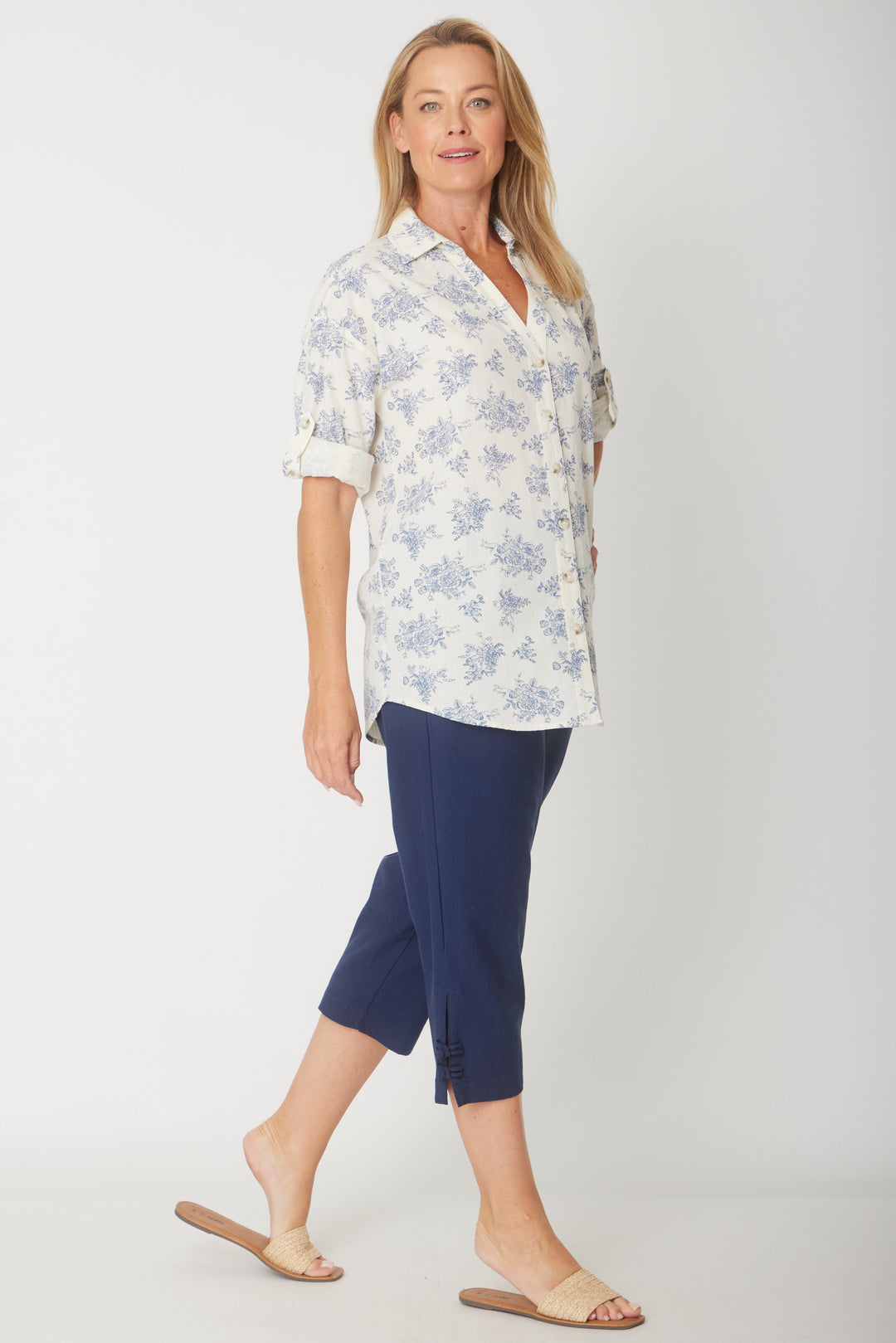 Vicky Core 3/4 pant- Navy - 31411