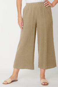 Bonded Muslin/Cheesecloth Pant -  Sand - 31431