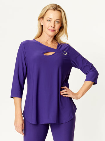 Ring Top - Purple - 31443 - Clothes for Senior & Elderly Women