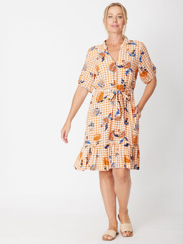Bandana Button Dress - Check -31449 - Spring/Summer