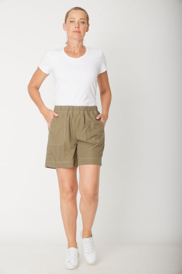 Pocket Get Smart Shorts-- Khaki - 31465 - 