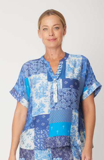 Patchwork Top- Electric - 31467 - Spring/Summer