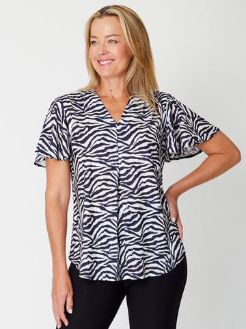 Flutter Print - Black print- 31470 - SUMMER