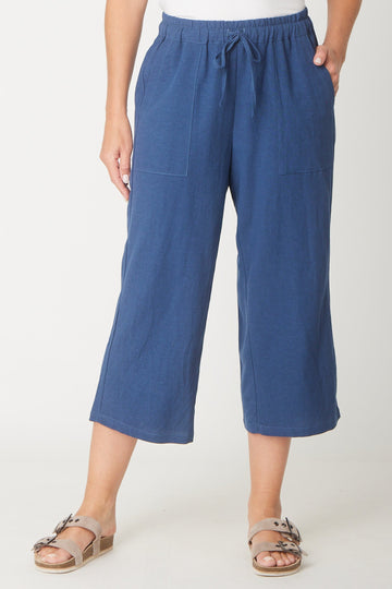 Linen Shores Pocket Pant - Petrol - 31479 - Clothes for Senior & Elderly Women