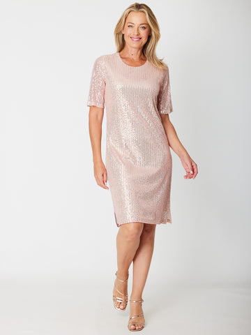Shimmer Tonight Dress - Blush - 31512 - Clothes for Senior & Elderly Women