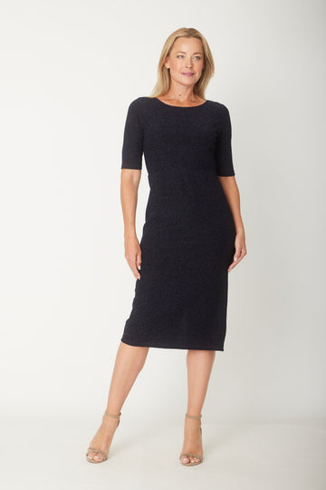 Lurex Lux Dress - Navy- 31525 - All