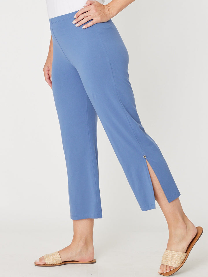 Margie Split Pant-2-- Denim Blue - 31540
