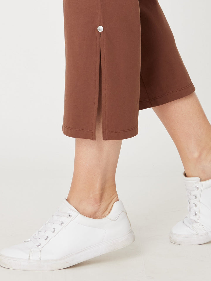 Margie Split Pant-2-- Mocha - 31540