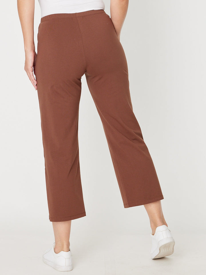 Margie Split Pant-2-- Mocha - 31540