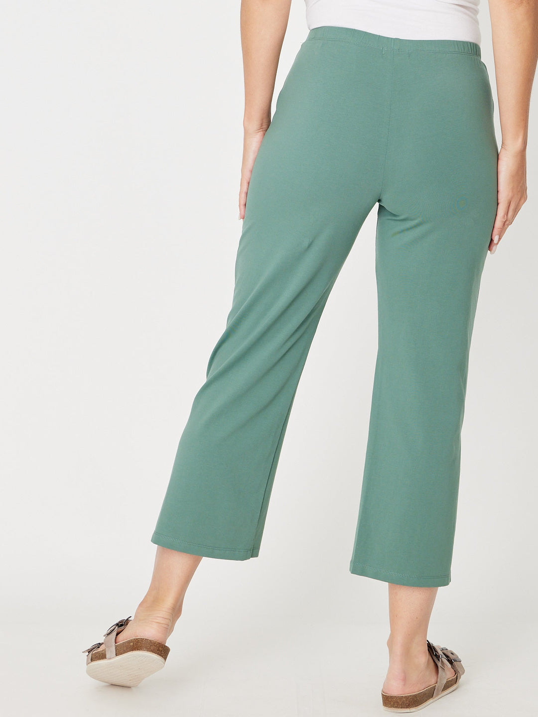 Margie Split Pant-2-- Sage - 31540