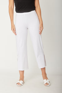 Margie Split Pant-2-- White - 31540
