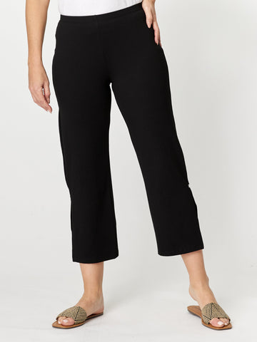 Margie Split Pant - Black - 31540 - SUMMER