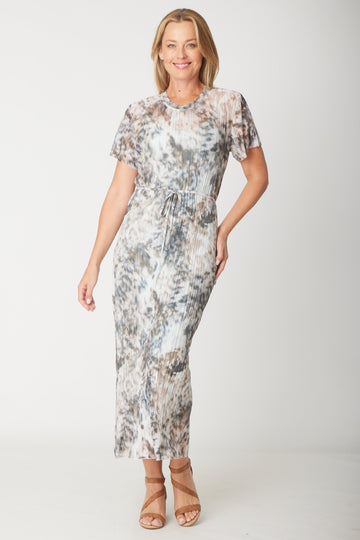 Printed Mesh Dress - Print - 31550 - Clothes for Senior & Elderly Women