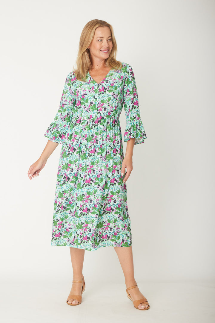 Gemma Ruffle Dress -  Mint - 31570