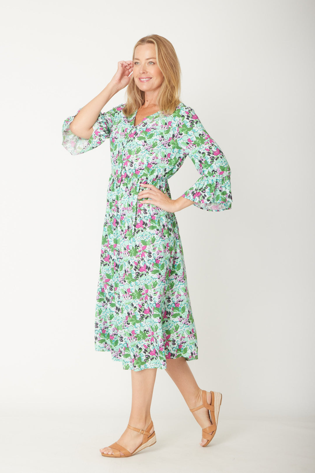 Gemma Ruffle Dress -  Mint - 31570