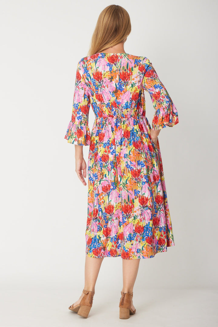 Gemma Ruffle Dress -  Multi - 31570