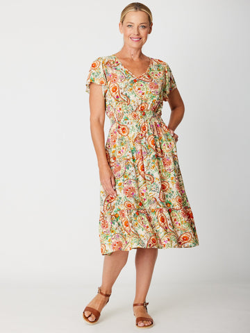 Kiara Fun Pocket Dress - Floral - 31578 - Luna Sky