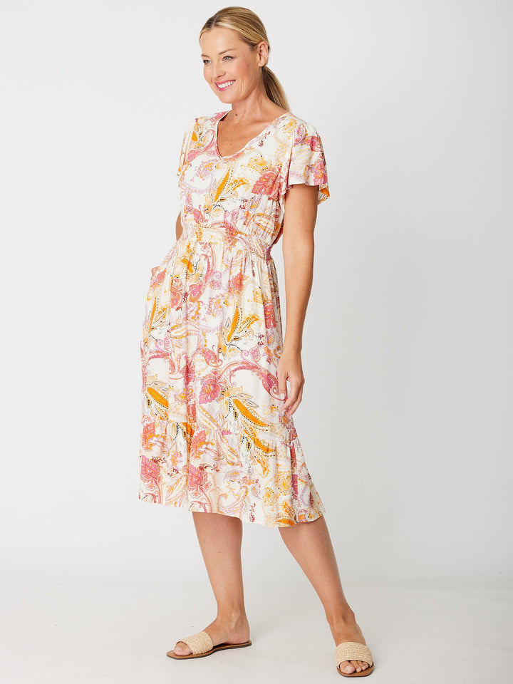 Kiara Fun Pocket Dress-- Melon - 31578