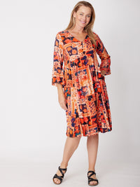 Simmy Bell Sleeve Dress - Red - 31587