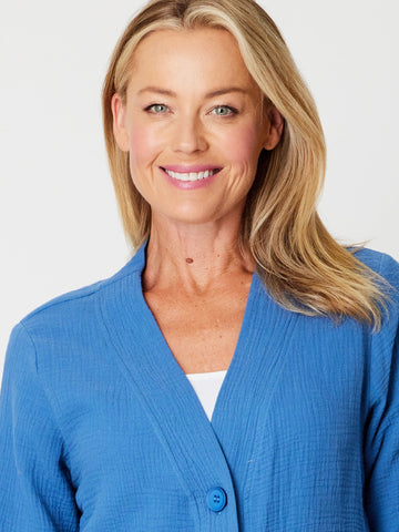 Summer Cotton Jacket - Blue  - 31592 - 