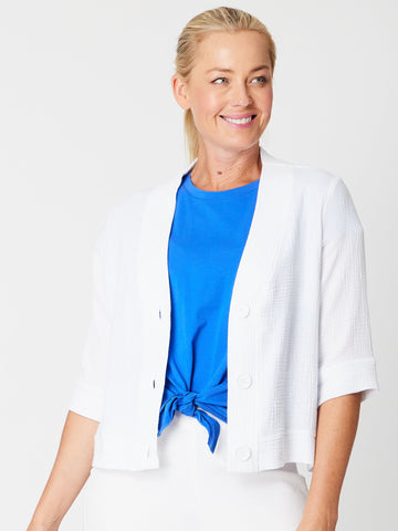 Summer Cotton Jacket - White  - 31592 - 