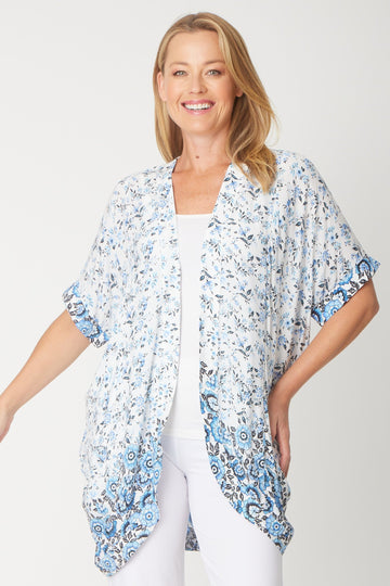 Rayon Cover Up - Blue - 31597 - 