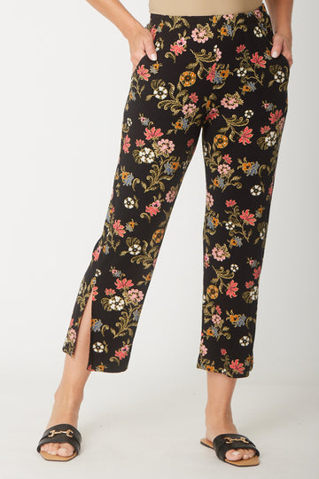 Viscose Jersey Pant - BlackFloral - 31609 - SUMMER